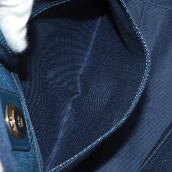 Chanel Mixed Fibers Striped Small Deauville Tote Navy Blue - Picture 7 of 16